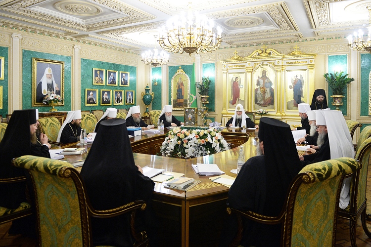 В Патриаршей резиденции в Даниловом монастыре прошло заседание Священного Синода Русской Православной Церкви